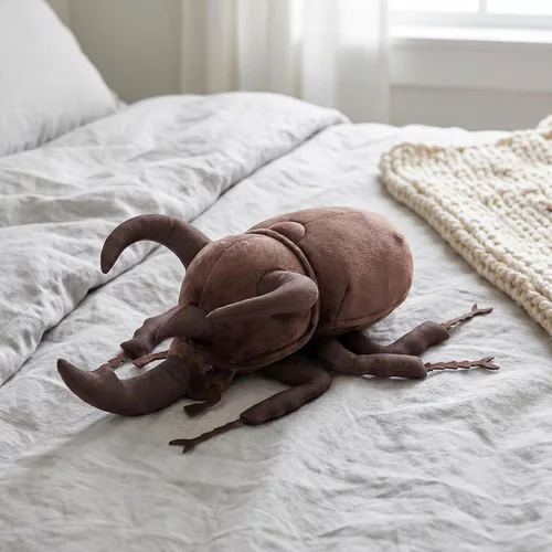 Vista 7 de Simulación Escarabajo Atlas Juguete de Peluche Relleno - 10" Insecto Animal Chalcosoma Atlas Realista, Modelo de Animales Crustáceos Suaves