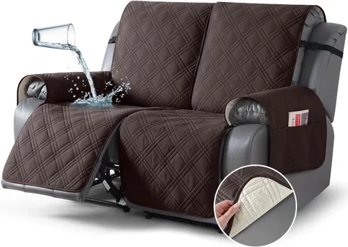 Vista 43 de TAOCOCO Fundas para Sillón de Dos Plazas Reclinable 100% Impermeables, Fundas Divididas para Loveseat Reclinable, Funda Antideslizante para Sofá