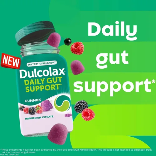 Vista 11 de Dulcolax Gomitas Daily Gut Support, fórmula de magnesio, sin estimulantes, sabor a bayas, 60