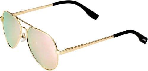 Vista 4 de Kursan Lentes de sol polarizados estilo aviador para mujeres y hombres, montura de metal clásica, lentes de sol, 100% protección UV 400, 2.283 in