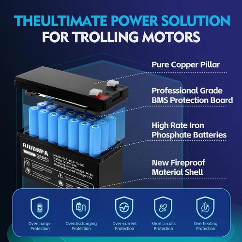 Vista 3 de Batería de litio LiFePO4 de 12 V, grupo 24 de ciclo profundo marino, batería para carrito de golf, para vehículos recreativos, automóvil, sistema