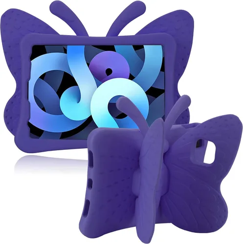 Vista 8 de Simicoo Funda de mariposa 3D para iPad 10.2 9 8 7 niños con soporte Lite de espuma EVA a prueba de golpes resistente funda para tableta para niñas