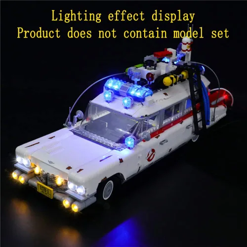 Vista 5 de GEAMENT Kit de luz LED compatible con Lego 10274 Ghostbusters ECTO-1 (Ver.2020) - Juego de iluminación para modelo de construcción de creadores