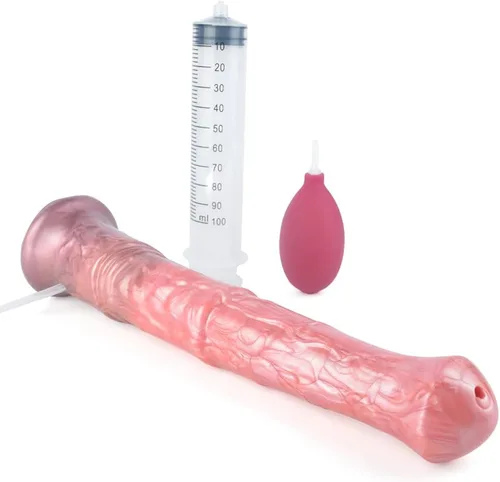 Vista 5 de Consolador anal para chorros con ventosa, eyaculación del pene de silicona, juguetes sexuales para mujeres y parejas