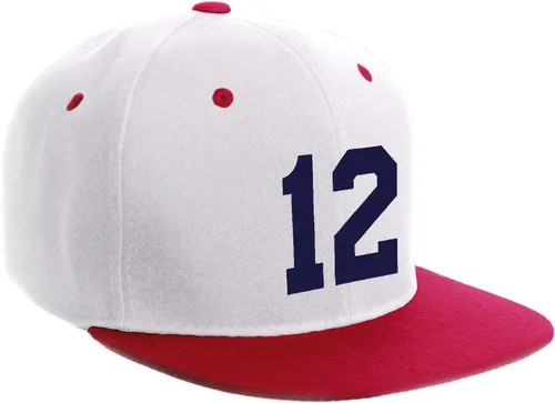 Vista 49 de Número de equipo modificado para requisitos particulares del jugador del color del sombrero del Snapback de la visera plana clásica de la visera