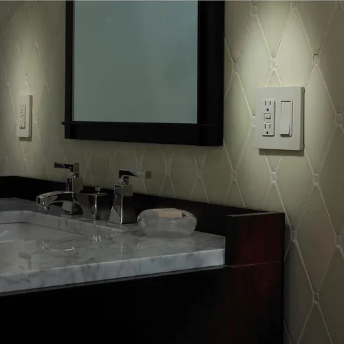 Vista 4 de Lutron Claro - Placa de cubierta para interruptor de luz, placa de pared de 2 posiciones, para interruptores de luz decorativos, cubierta