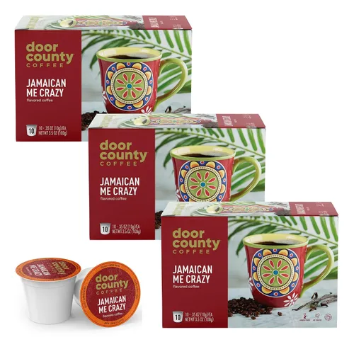 Vista 27 de Door County Coffee Café Molido con Sabor a Toffee de Almendra - 10 Tazas de Una Sola Porción - Tostado Medio - 100% Arábica Especial - Gourmet