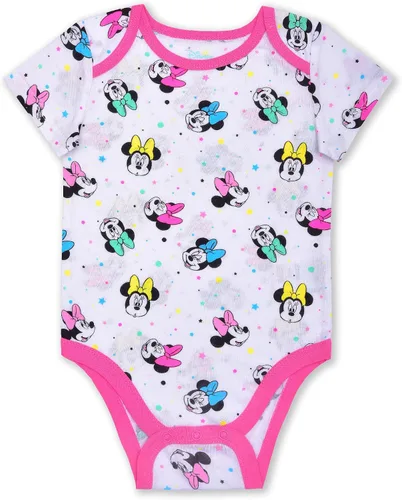 Vista 8 de Disney Paquete de 4 unidades de Minnie Mouse de manga corta para bebé paquete de enredadera para niñas