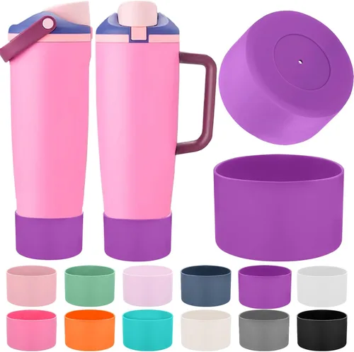 Vista 31 de Mity rain 2 piezas de botas protectoras de silicona para botellas y vasos FreeSip Sway de Owala de 30 oz y 40 oz - Accesorios para owala, mejora