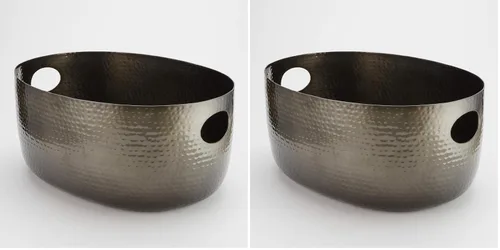 Vista 10 de American Metalcraft ATHB9 recipiente de aluminio martillado para bebidas, negro, 7 3/4 cuartos de galón