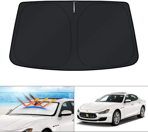 Vista 96 de KUST Parasol para parabrisas para BMW X1 F48 2016, 2017, 2018, 2019, 2020, 2021, 2022, accesorios de ajuste personalizado, parasol plegable
