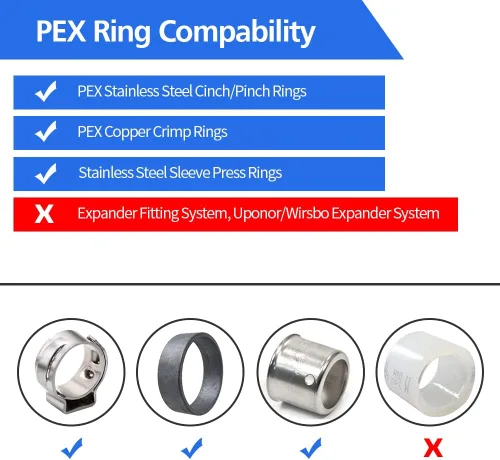 Vista 6 de Paquete de 10 accesorios de codo PEX de 1/2 pulgada, accesorios de latón para tubería PEX
