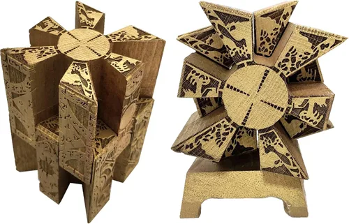 Vista 4 de Hellraiser - Caja de rompecabezas, configuración de lamentos, cenobites de Halloween con cabeza de alfiler para cosplay (estilo B)