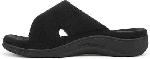 Vista 10 de Vionic Sandalias de descanso Tropez para mujer con hebilla ajustable y soporte de arco ortopédico oculto Negro Premium