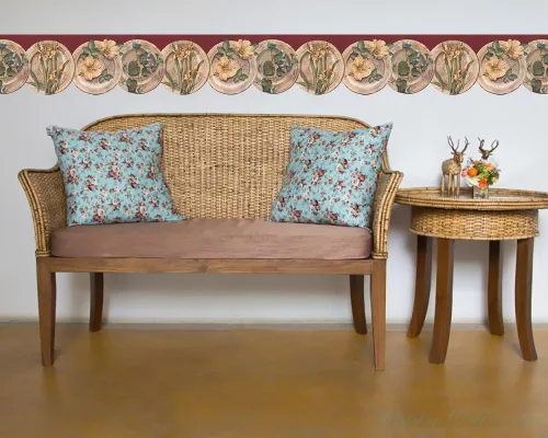 Vista 2 de Papel tapiz floral para cocina, baño, sala de estar, rollo de 15 x 9.5 pulgadas