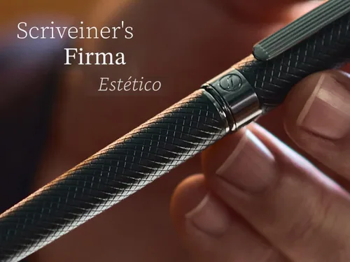 Vista 6 de Scriveiner Bolígrafo negro – Impresionante bolígrafo de lujo negro mate, repuesto Schmidt negro, el mejor juego de regalo para hombres y mujeres