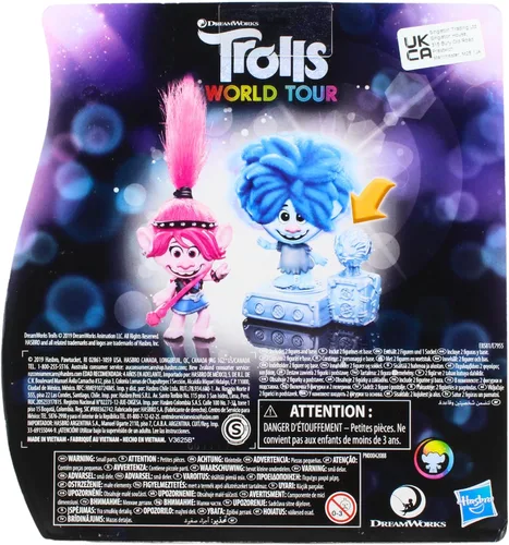Vista 7 de DreamWorks Trolls World Tour Rock City Bobble con 2 figuras, 1 con base Bobble Action Plus, juguete inspirado en The Movie Trolls World Tour