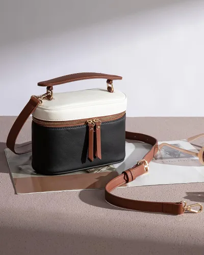 Vista 6 de LOVEVOOK - Bolso bandolera para mujer, con asa superior y pequeño bolso de hombro de cuero PU, bolso de mano con solapa para damas