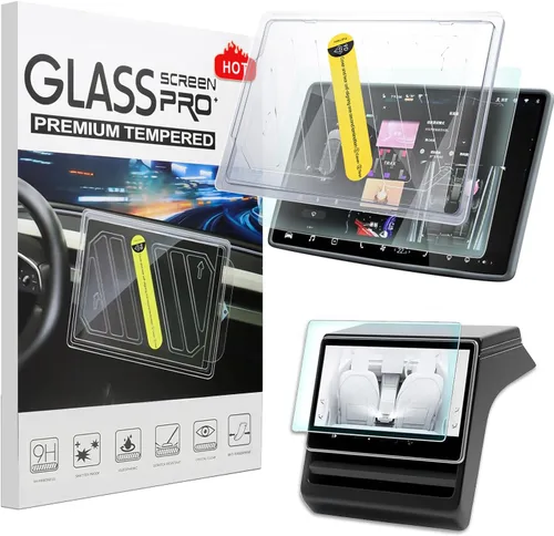 Vista 10 de Protector de pantalla para Tesla Model Y Modelo 3 Protector de pantalla de vidrio de 15.4 "Protector de pantalla de vidrio para asiento trasero 8