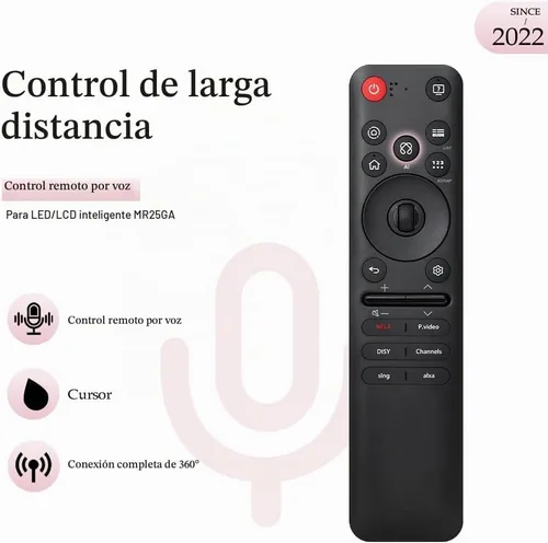 Vista 2 de Repuesto para control remoto mágico LG MR25GA con voz, puntero y rueda