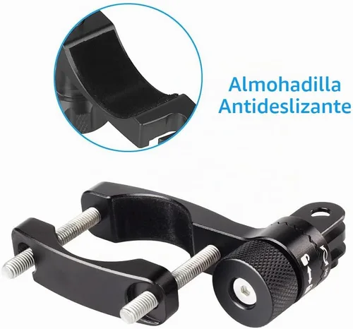 Vista 5 de HSU Soporte de manillar de bicicleta para GoPro, poste de asiento de Negro