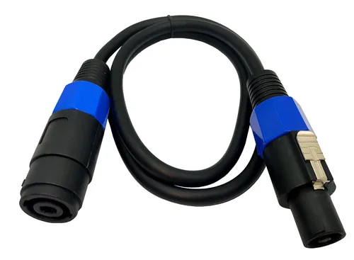 Vista 7 de Cable de extensión Speakon macho a hembra de 3.3 ft/3.2 pies con bloqueo giratorio para DJ PA escenario amplificador audio jack cable de altavoz