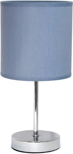Vista 13 de Simple Designs LT2007-HPK-LB Lámpara de mesa básica cromada para sala de estar, mesita de noche, escritorio, encimera, rosa intenso, con bombilla
