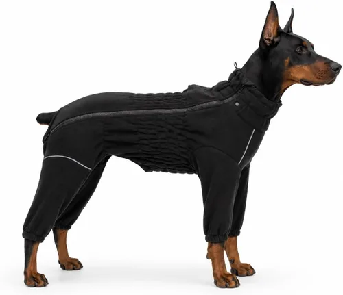 Vista 11 de Lovelonglong Abrigo cálido para perro, chaqueta resistente al viento para perros pequeños, medianos y grandes, abrigo de invierno de forro polar