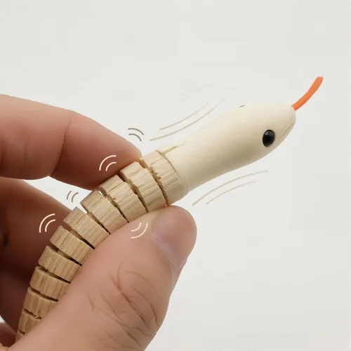 Vista 6 de Modelos de serpiente de madera sin terminar de 8 piezas, 12 pulgadas