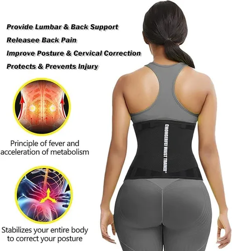 Vista 5 de Waist Trainer Belt for Women Man - Waist Trimmer Ab Belt - Tummy Control Body Shaper