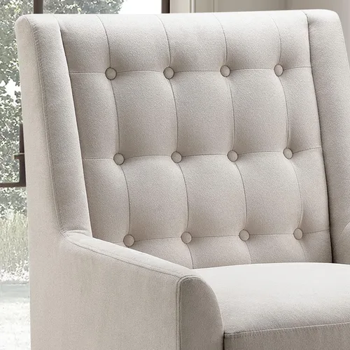 Vista 5 de Rosevera Maci - Sillas decorativas, sillón moderno de mediados de siglo para sala de estar, asiento cómodo para dormitorio, apartamento, fácil Beige