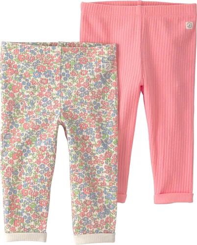 Vista 11 de Little Planet by Carter's Paquete de 2 pantalones acanalados unisex para bebé, hechos con algodón orgánico Manzanas Granate
