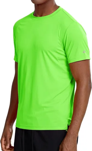 Vista 3 de Zengjo Camisetas atléticas para hombre, secado rápido, gimnasio, entrenamiento, correr, deportes activos, absorben la humedad, camiseta de manga