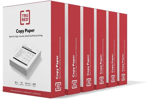 Vista 16 de Staples TRU RED - Papel para impresora de 8.5 x 11 pulgadas, diseñado para impresoras de alta velocidad, brillo 92, color blanco (500 hojas/resma)