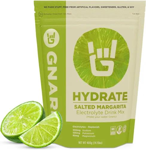 Vista 19 de Gnarly Nutrition Hydrate Electrolyte Powder - Mezcla de bebida hidratante para ejercicio de pomelo rojo rubí - Contenido NSF certificado - Solución