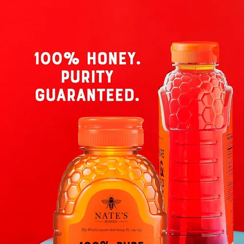 Vista 10 de Nate's - Miel 100% pura, cruda y sin filtrar - Sabor galardonado, botella exprimible de 32 onzas