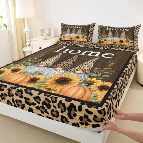 Vista 10 de Sábana bajera rústica de tamaño individual, juego de ropa de cama de madera vieja casa de campo para niños, niñas, niños y adultos, decoración