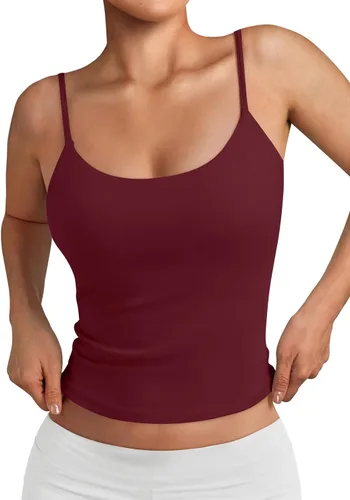 Vista 7 de Trendy Queen Camiseta sin mangas con tirantes delgados ajustables con doble Blanco