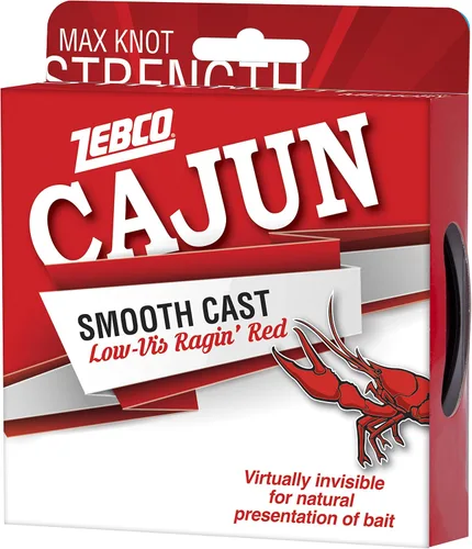 Vista 4 de Zebco Cajun Line Smooth Cast Fishing Line, Low Vis Ragin' Red