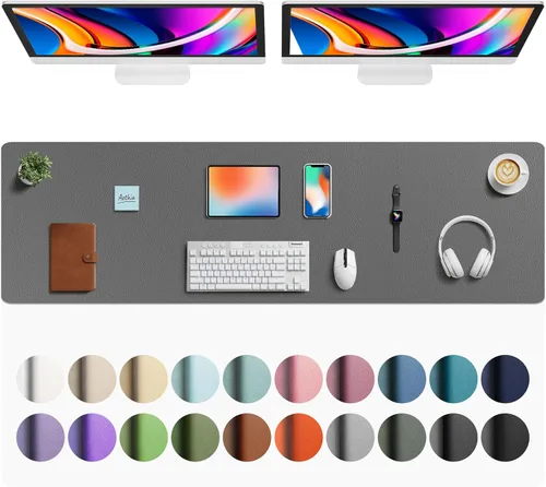 Vista 301 de Aothia - Protector de escritorio de cuero sintético grande, base antideslizante para mouse y superficie para escribir, impermeable, fácil de Agua