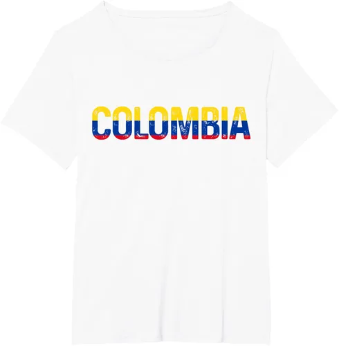 Vista 20 de Camiseta Vintage Pride de la bandera colombiana de Colombia, Negro