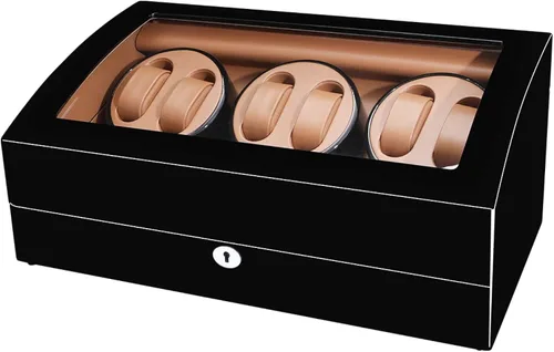 Vista 8 de Sepano Bobinadora automática de reloj colector I 6 bobinadoras de reloj con 7 cajas de almacenamiento y motor silencioso Mabuchi gran capacidad uno