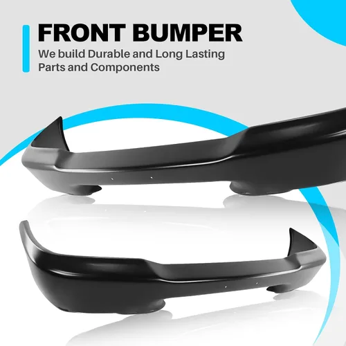 Vista 2 de CarPartsDepot Barra de Defensa Delantera de Acero Negro Preparado para Pintura para Camiones Pickup Compatible con Ford Ranger 1998-2000 FO1002347