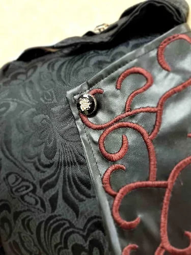 Vista 5 de Chaqueta steampunk para hombre, uniforme gótico, disfraz de Halloween