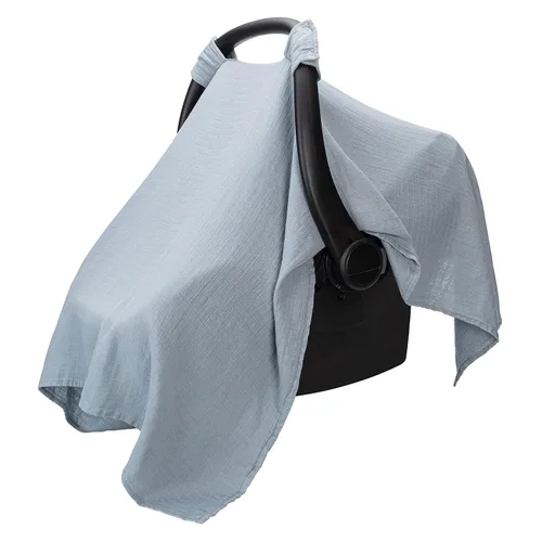 Vista 14 de Comfy Cubs Funda para Asiento de Coche de Bebé - Mezcla Suave y Transpirable de Rayón de Bambú y Algodón Muselina - Toldo Ligero para Protección