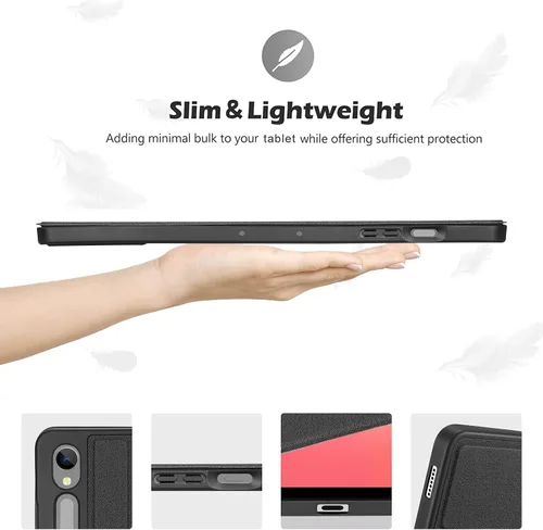 Vista 5 de ProCase Funda inteligente para Galaxy Tab S10 Lite/S10 FE/ S9 FE de 10.9 pulgadas con soporte para S Pen y funda rígida con soporte para S Pen