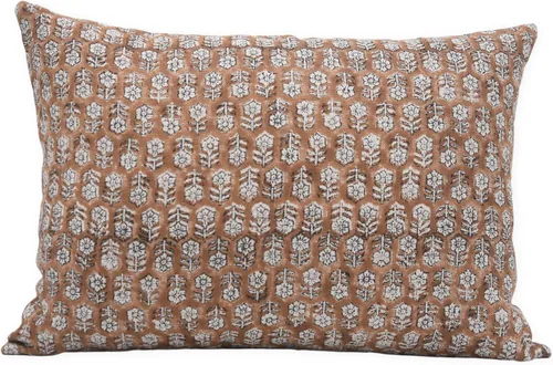 Vista 7 de Fundas de almohada de lino grueso con estampado de bloques, 14x14 pulgadas, fundas de almohada vintage hechas a mano para sofá y sofá, funda