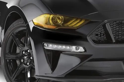 Vista 2 de GT Styling GT0995Y - Cubierta para faros delanteros color amarillo transparente para Ford Mustang 2018-2020
