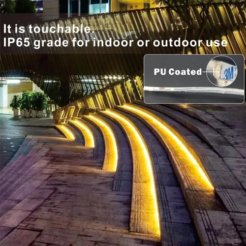 Vista 3 de Tira de luces LED de color blanco cálido de 16.4 pies, 300 LED de color blanco suave, 3000 K, impermeable, para dormitorio, armarios de cocina, sala