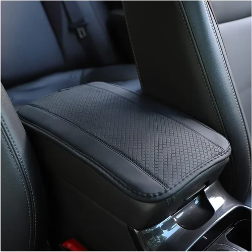 Vista 13 de Ziciner Almohadilla de cuero para reposabrazos de consola central de automóvil, protector impermeable de PU para caja de asiento de automóvil